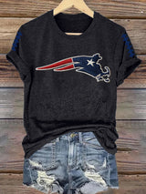 Women's Football Print Casual T-shirt