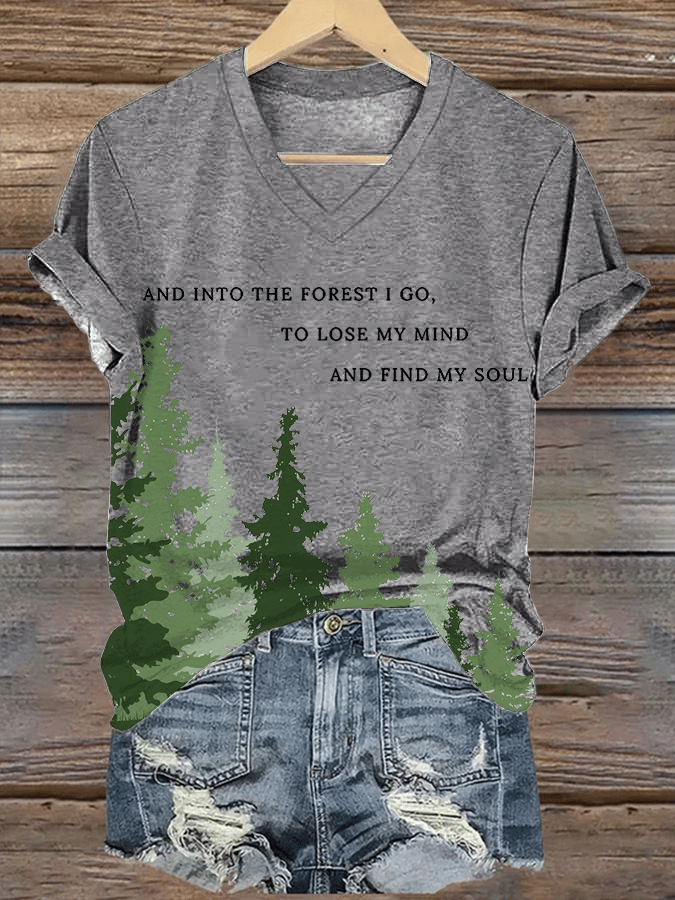 Women's National Park Conservation Print V-Neck T-Shirt