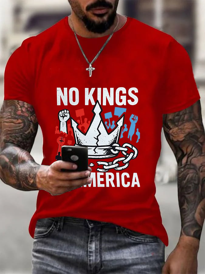We Serve For The Country Not For The King Print  T-Shirt