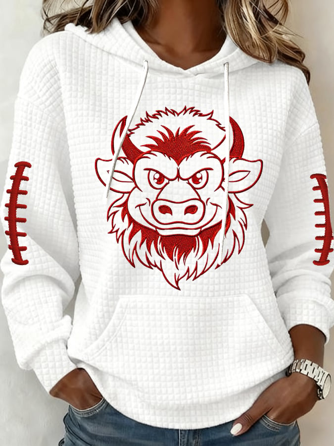 Women's Football Print Casual Sweatshirt