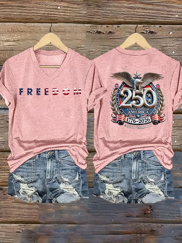 Women's  FREEDOM  Print T-Shirt