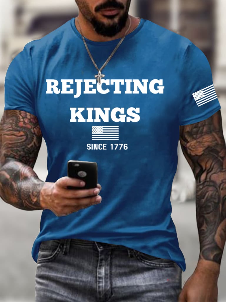 🔥Buy 3 Get 15% Off🔥Men's No Kings In America Printed Casual T-shirt