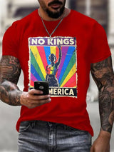 No Kings In America Print  T-shirt