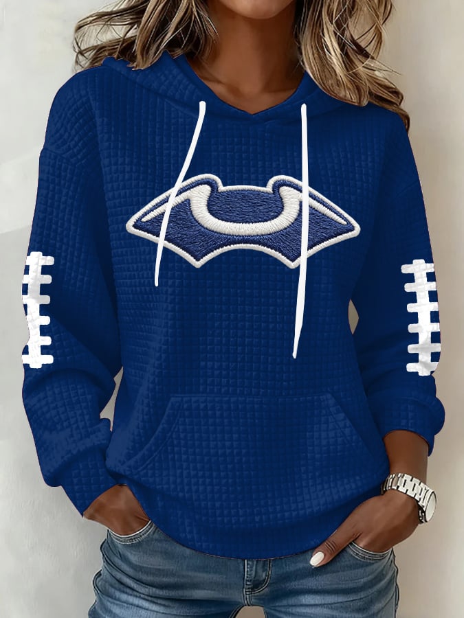 Women's Football Print Hoodie Sweatshirt