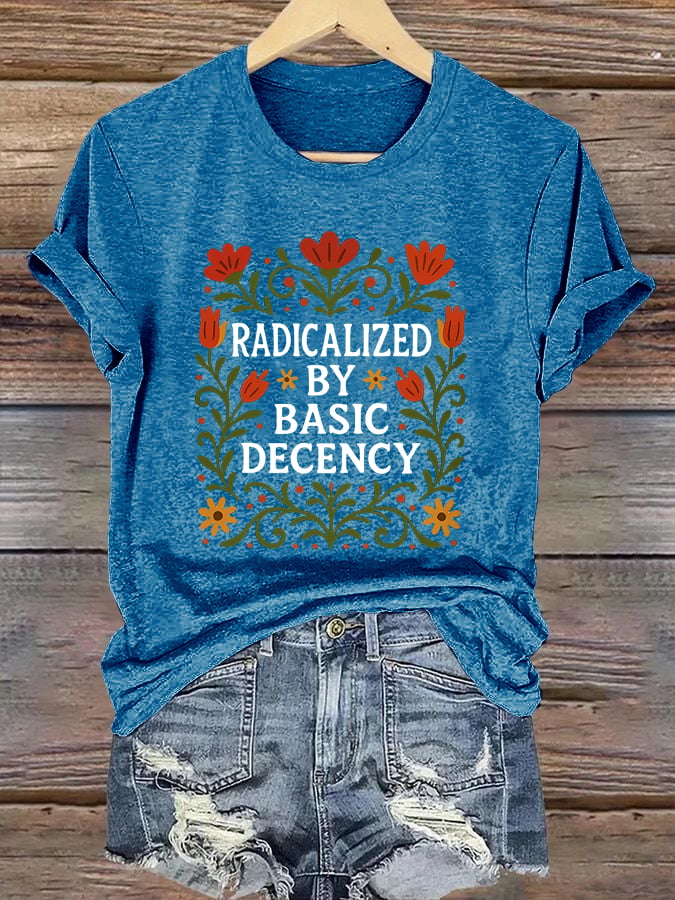 🔥Buy 3 Get 15% Off🔥Retro Radicalized By Basic Decency Print T-Shirt