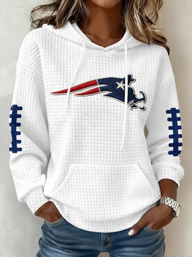 Women's Football Print Hoodie Sweatshirt
