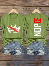 🔥Buy 3 Get 15% Off Women's  Nope, No Kings In America Print T-shirt