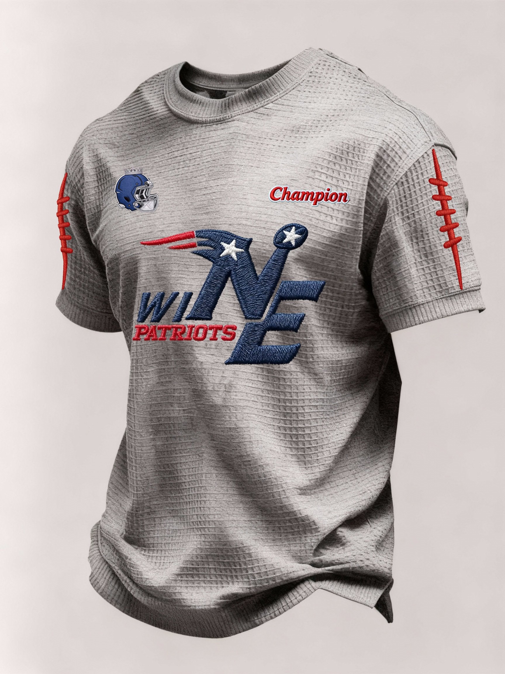 Men’s Football Graphic Waffle Knit Short Sleeve Crewneck T-Shirt