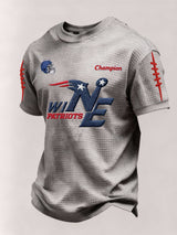 Men’s Football Graphic Waffle Knit Short Sleeve Crewneck T-Shirt