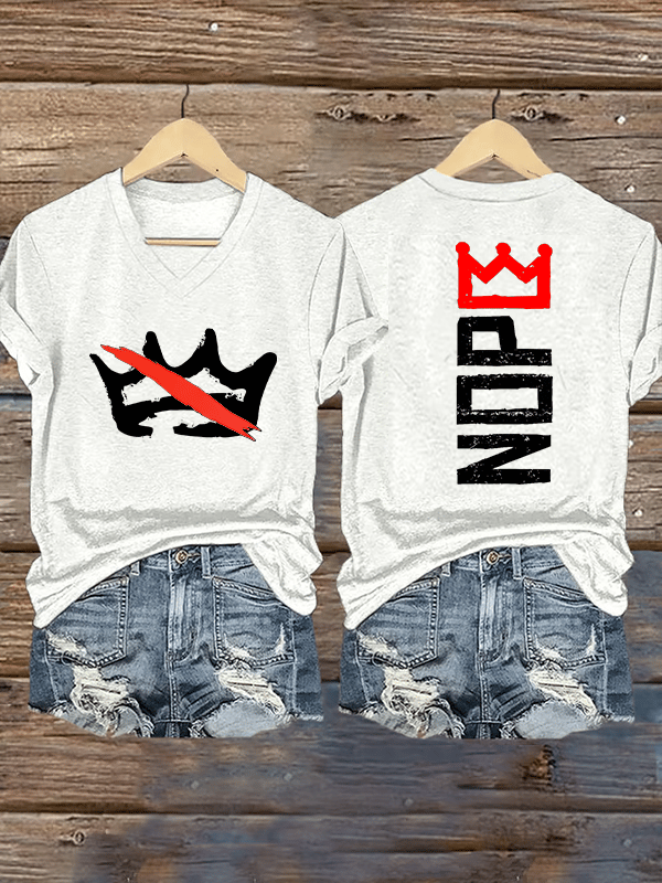 🔥Buy 3 Get 15% Off Women's  Nope, No Kings In America Print T-shirt