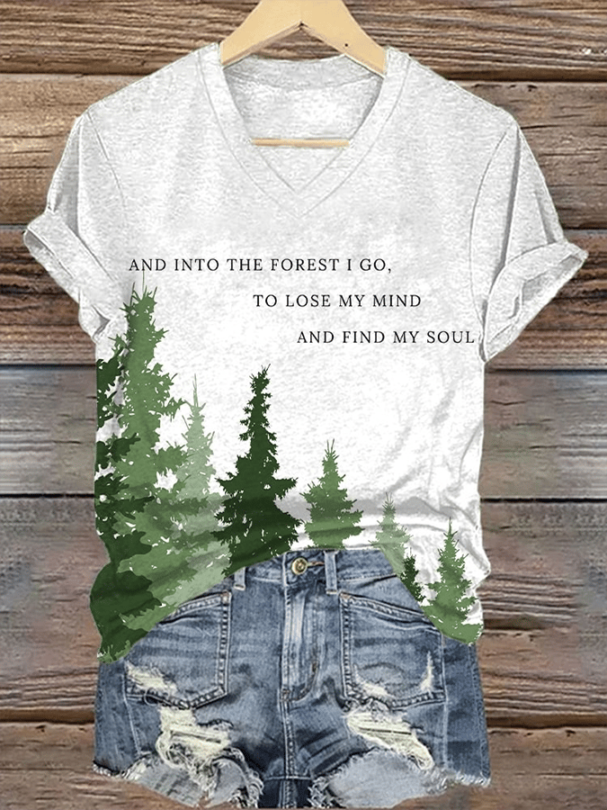 Women's National Park Conservation Print V-Neck T-Shirt