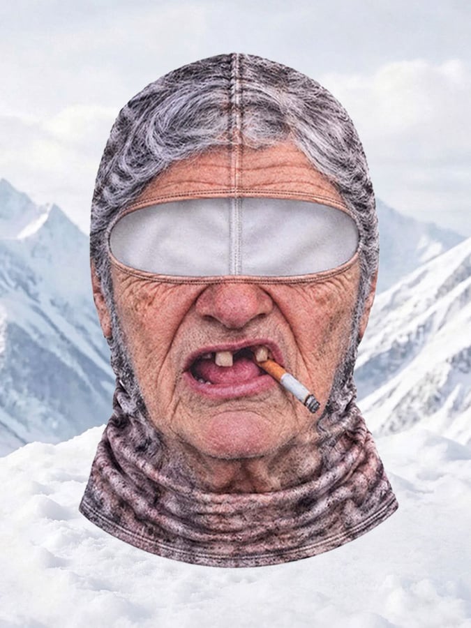 Men's Outdoor Warm Balaclava with Funny Expressions
