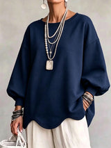Oversized Sweatshirt With A Wavy Hem