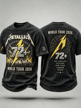 Men's Short-Sleeve T-Shirt with Music Tour Print