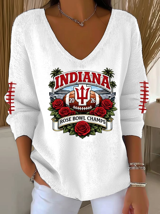 Women's Football Print Sweatshirt