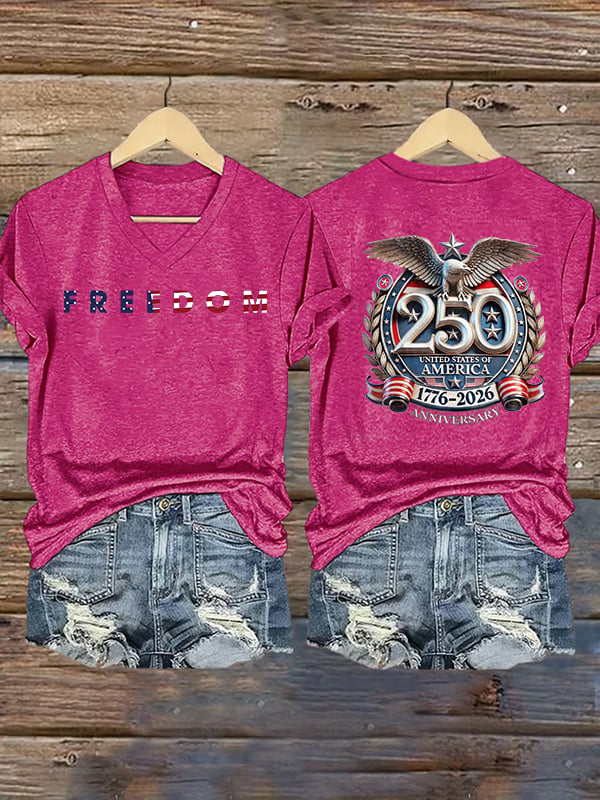 Women's  FREEDOM  Print T-Shirt