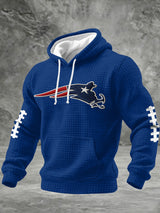 Men's Rugby Print Hooded Sweatshirt