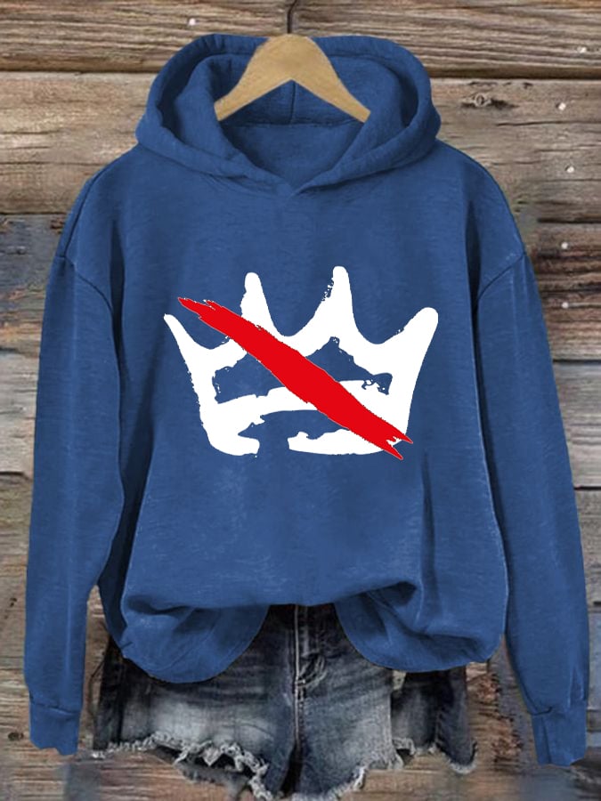 🔥Buy 3 Get 15% Off🔥Women's No Kings Print Hoodie