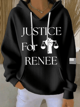 Women's Justice For Renee Nicole Good Print Casual Sweatshirt