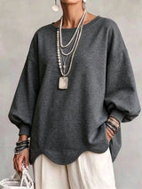 Oversized Sweatshirt With A Wavy Hem