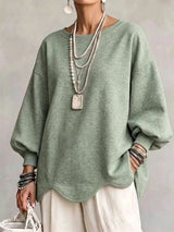 Oversized Sweatshirt With A Wavy Hem
