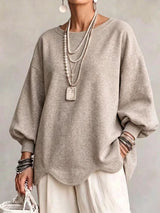 Oversized Sweatshirt With A Wavy Hem