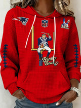 Women's Football Print Casual Sweatshirt