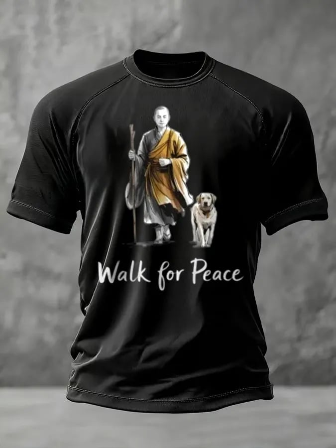 Men's Retro Walk For Peace  Art Print Shirt