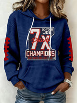 Women's Football Print Hoodie Sweatshirt