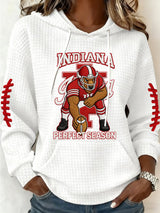Women's Football Print Casual Sweatshirt