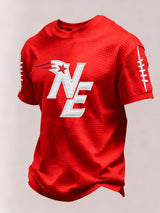 Men’s Football Graphic Waffle Knit Short Sleeve Crewneck T-Shirt