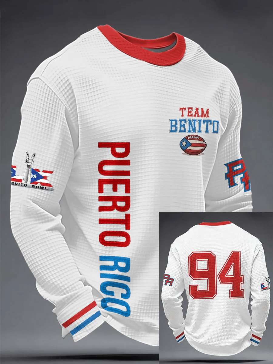 Men's Puerto Rican Rapper Printed Casual Sweatshirt