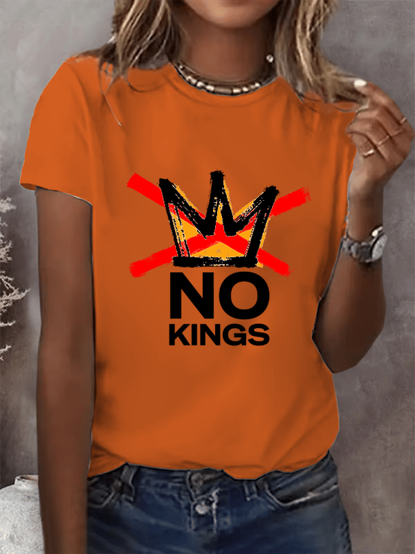 🔥Buy 3 Get 15% Off Women's  America has No Kings Printed Casual T-Shirt