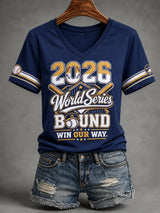Women's Baseball Print T-Shirt