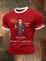 🔥Buy 3 Get 15% Off🔥Men's "Night When Laughter Stops" Printed Comfortable Short-Sleeve T-Shirt