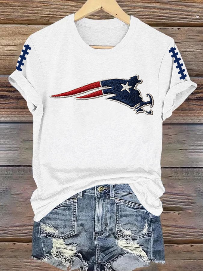 Women's Football Print Casual T-shirt