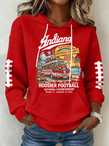 Women's Football Print Hoodie Sweatshirt