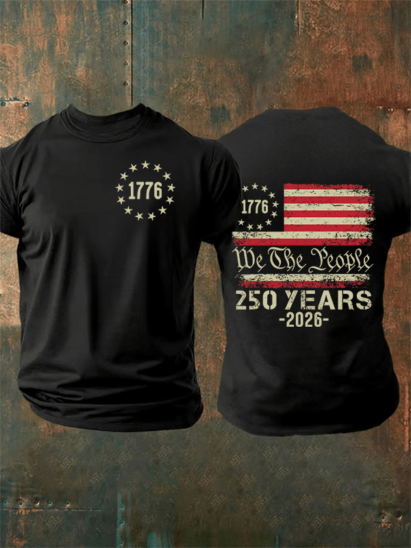 Men's  250 YEARS  Print Casual T-Shirt