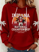Women's Football Print Casual Sweatshirt