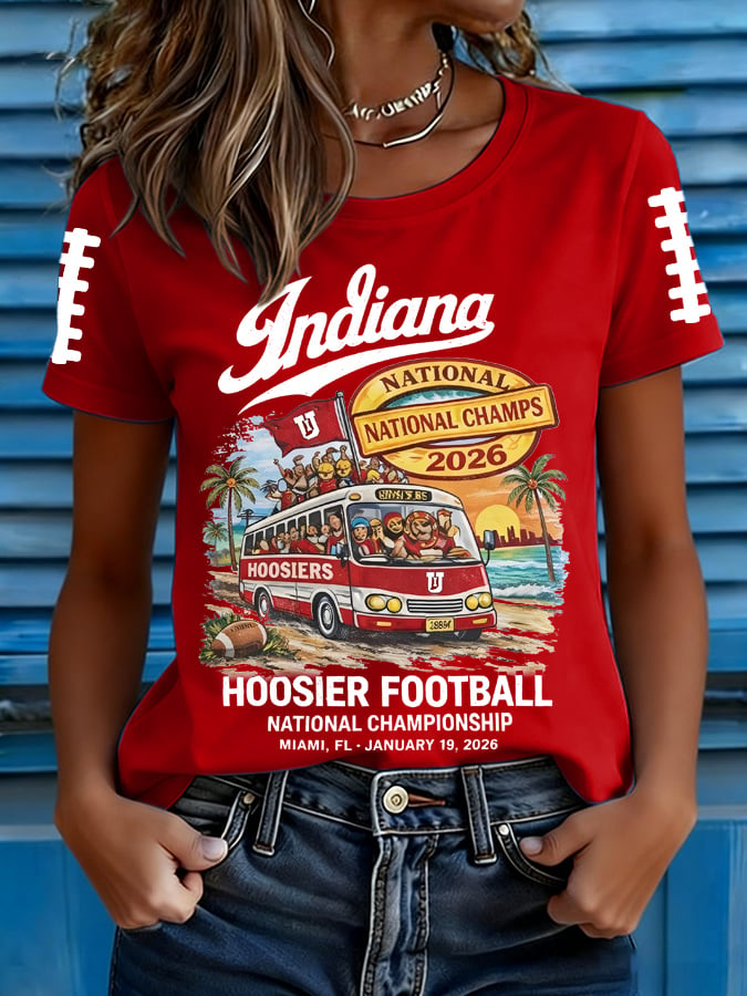 Women's Football Print Casual T-Shirt