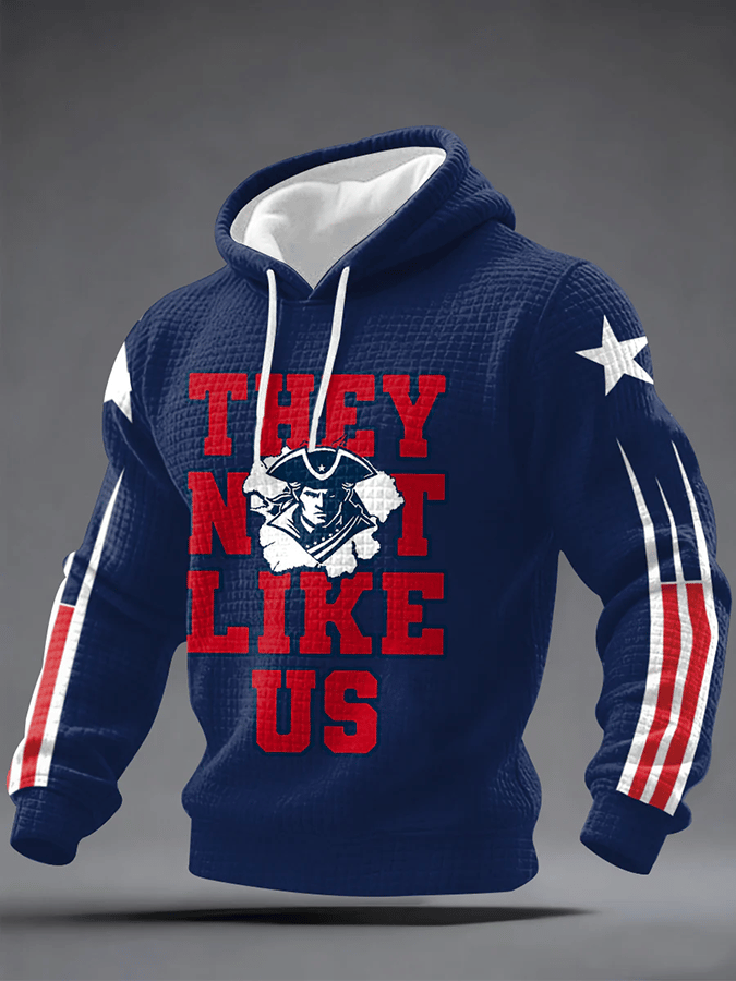 Men's Rugby Print Hoodie