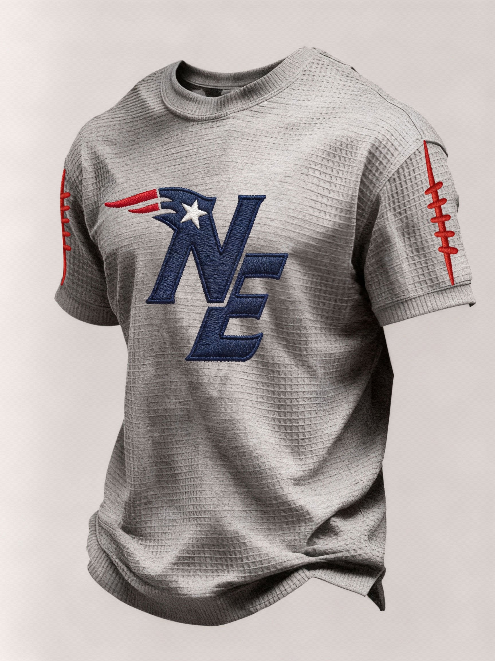 Men’s Football Graphic Waffle Knit Short Sleeve Crewneck T-Shirt