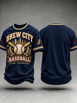 Men's Brew City Baseball Est. 1846 Ballpark Spirit Print T-shirt