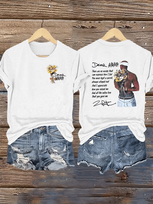 Women's  DEAR MAMA Printed T-Shirt
