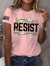 🔥Buy 3 Get 15% Off🔥Retro Resist Not My President, Not My Voice, Not My Values, Not My Beliefs Print T-Shirt