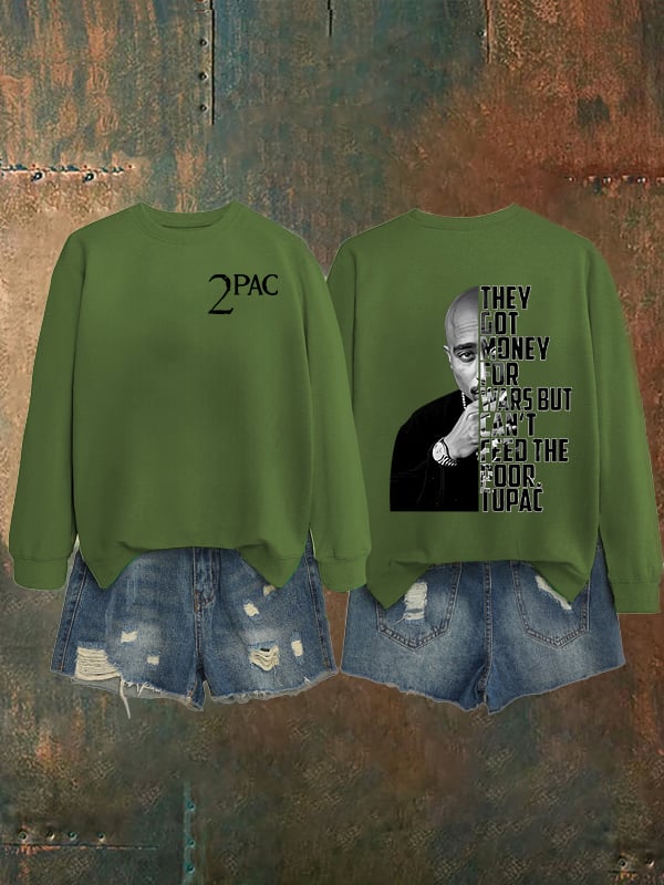 Women's  2Pac Rapper Print Sweatshirt