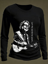 🔥Buy 3 Get 15% Off Women's Commemorative Bob Weir Printed Top