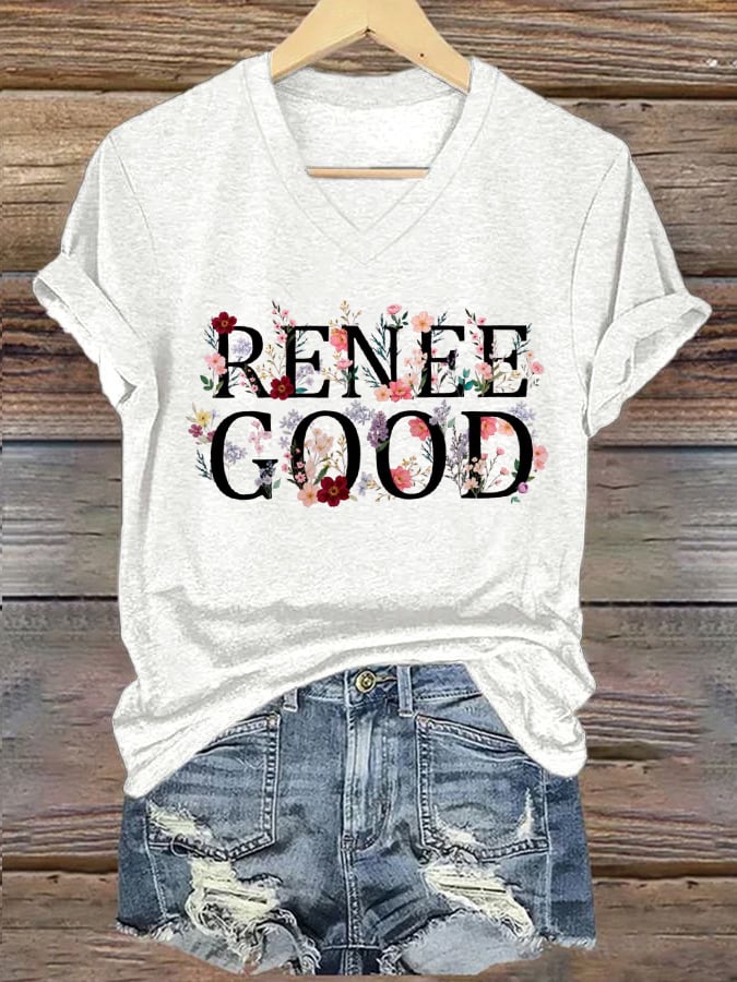 Women's Justice for Renee Nicole Good  Print Casual T-Shirt