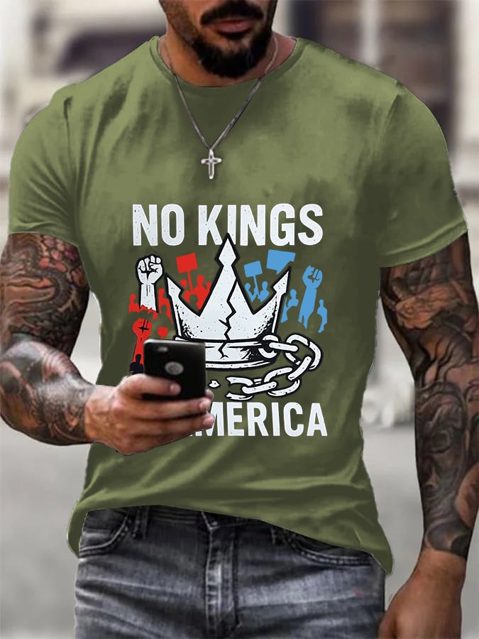 We Serve For The Country Not For The King Print  T-Shirt