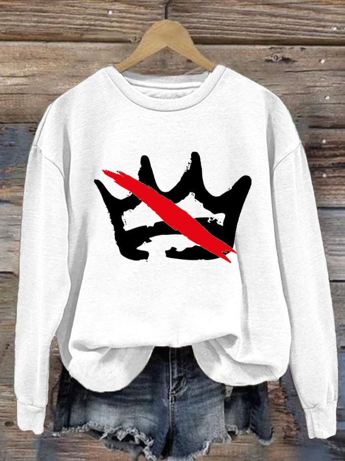 🔥Buy 3 Get 15% Off🔥Women's No Kings In America Printed Sweatshirt